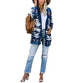thumbnail image 3 of Bohemian Print Women Loose Casual Sweater Cardigan Coat, 3 of 4