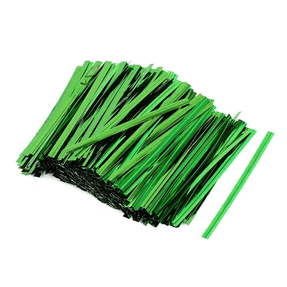 Uxcell Green 3.15" Length Candy Bread Bags Packaging Twist Cable Tie 2400 Pcs