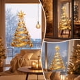 thumbnail image 7 of Miwamany Christmas Window Clings, Golden Ribbon Star Christmas Tree Decals, Reusable Static Cling Stickers for Glass Door Window, Christmas Decorations Indoor, 17.7 Inch, 7 of 7