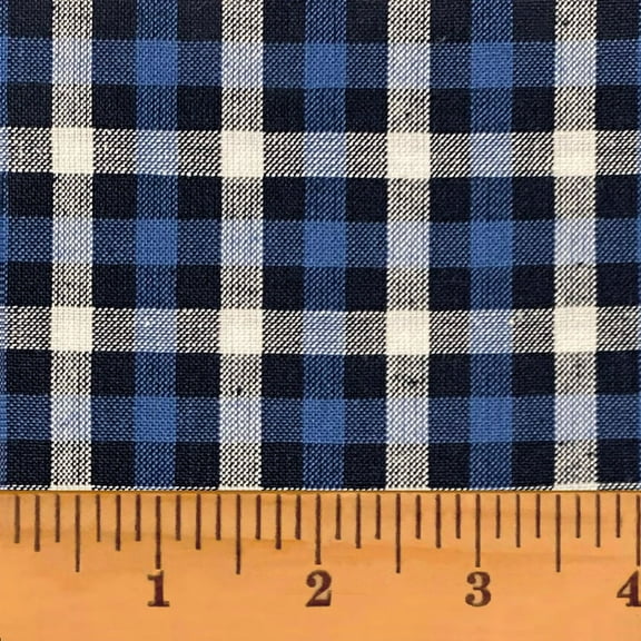 JCS Nautical Blue 6 Homespun Plaid Cotton Fabric Sold by the Yard