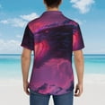 thumbnail image 4 of Balery Mystical Dragon Under Moon Camisas hawaianas de manga corta para hombre, camisas playeras de corte holgado, camisas de vacaciones con botones,X-Large, 4 of 7