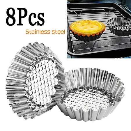 

Tart Cup Egg-Tart Pan Steel Baking Mould Tool Stainless Cake Dishes Mold Cupcake Baking Kitchen，Dining & Bar