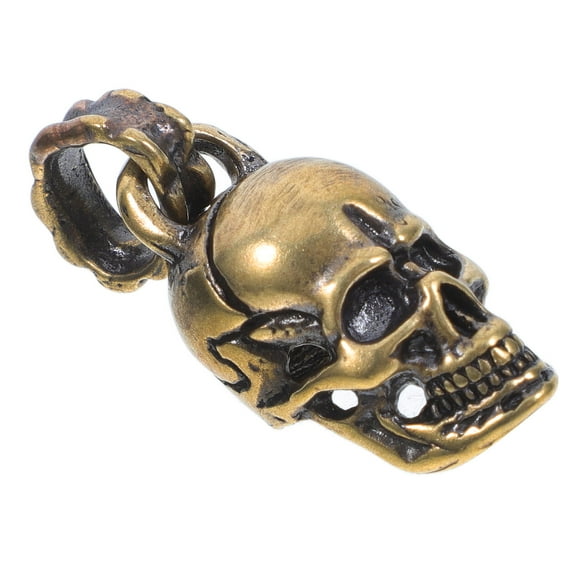 Clispeed Retro Style Skull Charm Keychain Accessory Brown 1Set