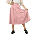 thumbnail image 7 of NAISIBABY Girls Long Skirt, Flowy Ruffle A-Line High Waist Kids Casual Tiered Maxi Skirt Pink 6T, 7 of 7