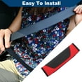 thumbnail image 7 of Carbon Fiber Pattern Seat Belt Covers  Backpack Shoulder Pad Seat Belt Pad Cover for Truck Car SUV Faux Leather 6.5x23cm 1pcs Black Red, 7 of 7