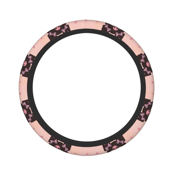 Cartoon Doll Elastic Steering Wheel Cover Stylish Neoprene Decorative Car Accessories for Universal Auto