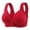 Red, variant on Women's Front Buckle Lace Edge Bra - Wireless, Seamless, Adjustable - Yoga/Sleep - All Seasons