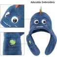 thumbnail image 3 of Winter Fuzzy Hat for Kids Cartoon Hooded Scarf Toddler Boys and Girls, 3 of 6