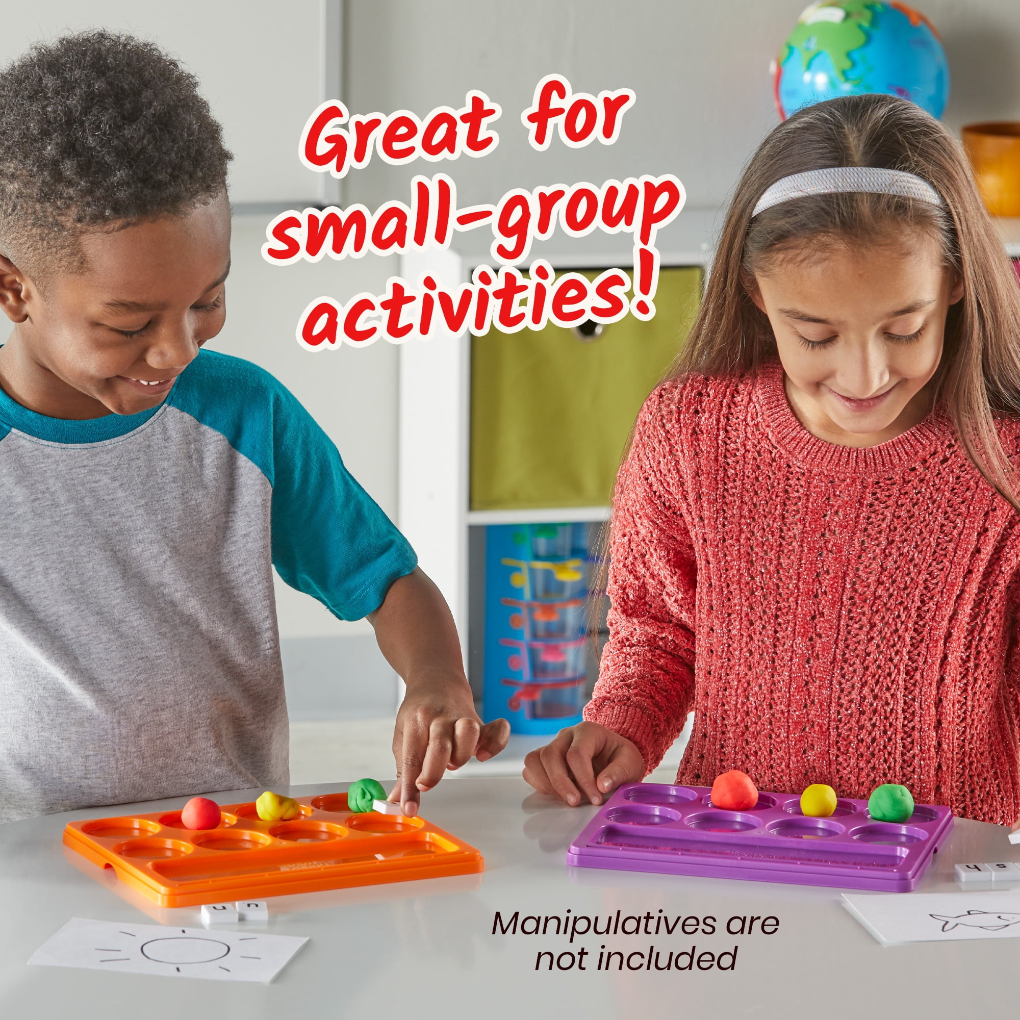hand2mind Little Minds at Work™ Sound Segmenting Trays by Tara West (Set of 6)