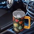 thumbnail image 4 of 40oz Holiday Tumbler with Lid and Straw, Stainless Steel Cup with Handle Plaid Travel Mug, Xmas Presents, 4 of 4
