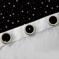 thumbnail image 4 of Manfei Cute Stars Kitchen Curtains,Kawaii Cartoon Theme Black Out Curtains Pack of 2 (42x63 Each),Black Pink, 4 of 6
