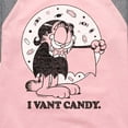 thumbnail image 3 of Garfield - I Vant Candy - Toddler And Youth Girls Raglan Graphic T-Shirt, 3 of 5