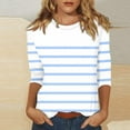 thumbnail image 2 of Long Sleeve Shirts For Women New Shoulder Seven Quarter Sleeve T Shirt Summer Top Womens Long Sleeve Tops, 2 of 5