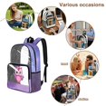 thumbnail image 5 of Whosucclay Cute Owl Bookbag with with Side Pockets Transparent Transparent School Bag, Large Capacity 17 Inch Daypack for Travel Work Gym, 5 of 10