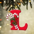 thumbnail image 2 of SLYNSHome Christmas 26 Letters Ornaments,2024 New 3.9 Inch Letters Christmas Decoration Personalized 26 Letter with Candy Canes Xmas Tree Hanging Sign for Door Party Xmas Home Decor (L), 2 of 3