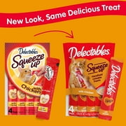 Hartz Delectables Squeeze Up Lickable Wet Cat Treats, Chicken Flavor, 2oz. Bag (4 Pack)