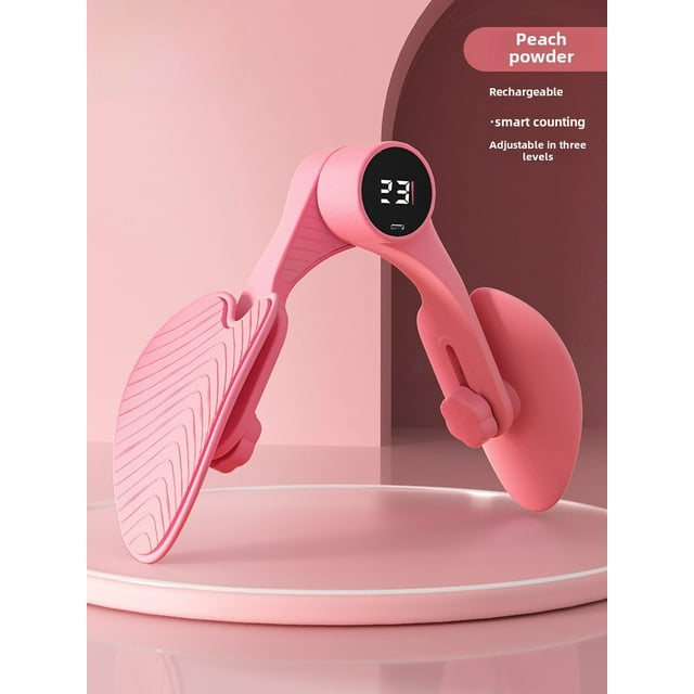 New Version Kegel Exercise Device for Women - Pink Counting Leg Trainer with Pelvic Floor & Thigh Toning Functions, Durable Material, Compact Design, Non-Slip Stable Base for Home & On-the-Go
