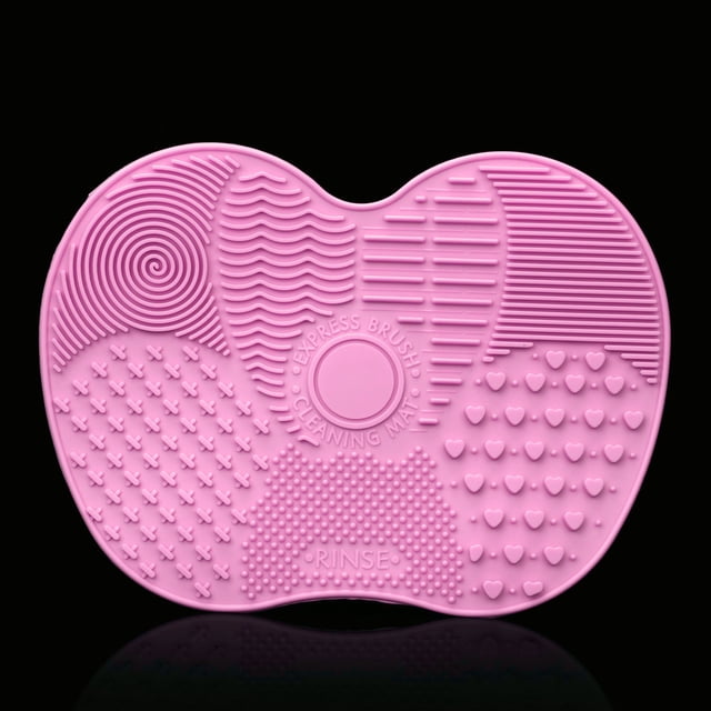 Silicone Makeup Brush Cleaner Pad Washing Scrubber Board Cleaning Mat Hand Tool,Pink Makeup Brush