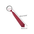 thumbnail image 4 of CORBATA DE HOMBRE PRE-ATADA CON CREMALLERA INSPIRADA EN CHIC PARA EL DÍA DEL PADRE, COLOR SÓLIDO, FORMAL Y CASUAL, AJUSTABLE, ANCHA, COLOR ROJO VINO, LARGA 48 cm/18.9', 4 of 5