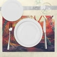 thumbnail image 3 of Ambesonne Landscape Place Mats Set of 4, Autumn Fall Scenery, Standard Size, Orange Purple, 3 of 6
