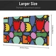 thumbnail image 4 of XMXT Non-Slip Gaming Mouse Pad, Flat Abstract Flower Mousepad Computer Keyboard Mats Desk Pads Office Decor Accessories, 15.8"x29.5", 4 of 8