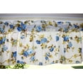 thumbnail image 4 of Cotton Window Valance Floral Print 58 Inch Wide Vintage Floral Large Roses Blue on White, 4 of 4
