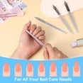 thumbnail image 4 of 4 Pcs Diamond Deb Nail File Metal Nail File with Sharp Pointed Tip, Stainless Steel Nail Filer Metal Nail Files for Natural Nails Double Sided Manicure Pedicure Toenails Tools for Salon Home (Small), 4 of 4