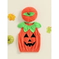 thumbnail image 3 of Children Halloween Pumpkin Costume for Kids Toddler Infant Baby Halloween Costume Outfit Vest Hat Set Cosplay for Boys Girls, 3 of 8