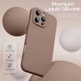thumbnail image 2 of KOMI for iPhone 16 Case, Liquid Silicone Case with Camera Protection Soft Gel Rubber Cover with Microfiber Lining Shockproof Protective Phone Case for iPhone 16 6.1", Light Brown, 2 of 5