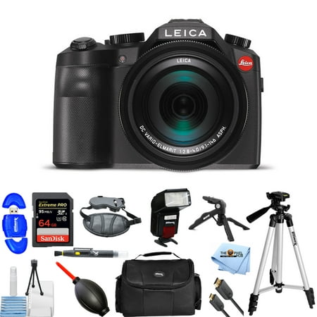 Leica V-LUX (Typ 114) Digital Camera #18194 PRO BUNDLE with 32GB SD, Flash, Gadget Bag, Tripods, HDMI Cable +