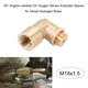 thumbnail image 5 of Extensor de sensor de oxígeno, espaciador de extensión de sensor de oxígeno en ángulo de 90° de latón M18x1.5, espaciador ajustable para Decat de latón de hidrógeno., 5 of 5