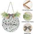 thumbnail image 2 of Terrazzo Dark Pattern Welcome Sign Farmhouse Front Porch Door Hanging Welcome Wreath for Holiday Wall Home 12 X 12 in Home Decor, 2 of 7