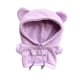 thumbnail image 4 of Ropa para muñecos de peluche, sudadera con capucha, accesorios cómodos para animales de peluche púrpura, 4 of 9