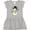 AC-Heather Grey, variant on Inktastic Christmas Snowman in Top Hat with Candy Cane Girls Toddler Dress
