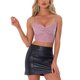 thumbnail image 1 of INSPIRAR CHIC Top de Mujer para Fiesta, Top Sin Mangas con Brillo y Pliegues en el Frente, Espalda con Cruce, Talla XL, Rosa, 1 of 4