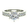 thumbnail image 4 of Diamond Engagement Rings Round Brilliant Diamond Ring 6-Prong 14K White Gold 1.10 CT TW (H,SI1), 4 of 5