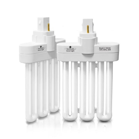 Miracle-Gro   B High Efficiency Grow Light Bulb, Premium Fluorescent Light, 2 lights per pack Part # 970904-0200,100340 AeroGarden - 1 X Pack of