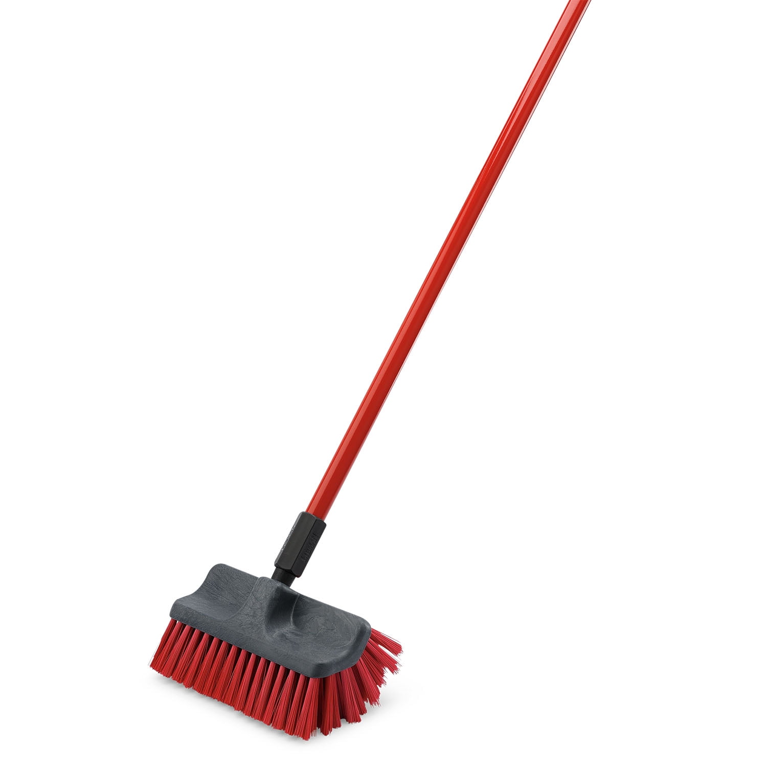 Libman 60"  Scrub Brush Heavy Duty Dual Scrub Steel Handle Red Black