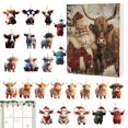 thumbnail image 1 of Calendario de Adviento 2024 Calendario de Adviento navideño de vacas de las Tierras Altas Calendario de cuenta regresiva de Adviento navideño de 24 días Regalo para niños, 1 of 5