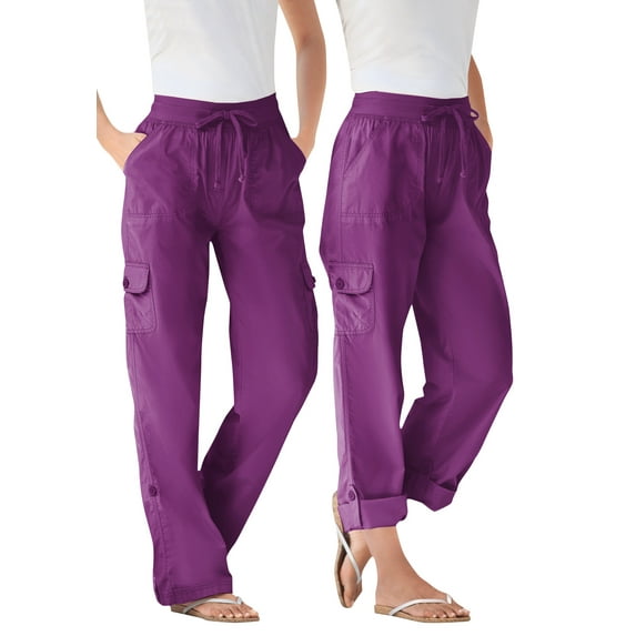 Woman Within Women's Plus Size Convertible Length Cargo Pant Pant