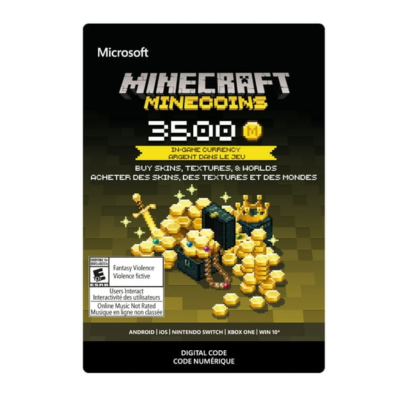 3500 Minecraft Minecoins $25.99 (Digital Code)