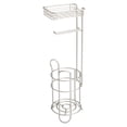 thumbnail image 5 of mDesign Steel Free Standing Toilet Paper Holder Stand and Dispenser - Satin, 5 of 5