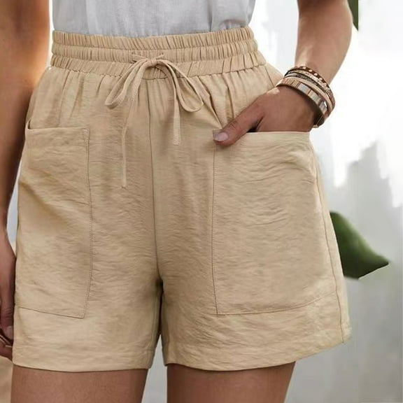 Tejiojio Active Women's Summer Clearance Lady's Active Tapered Workout Yoga Lounge Track Pockets Joggers Short Pants