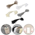 thumbnail image 4 of 100Pcs /lot Plastic Tag White Beige Black Hang Tag Polyester Rope String Snap Lock Pin Loop Tie Polyester Cord String Snap Lock, 4 of 12