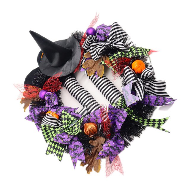 Bearachild 1 Uds. Sombrero de para Halloween, para puerta de calabaza, 60cm, decoración colgante para puerta de Halloween, suministros para Kits de decoración para fiestas Bearachild HA007765-00
