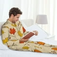 thumbnail image 6 of Lsque Rustic Harvest Time Pattern Long Sleeve Pajama Set for Men - Soft 2-Piece Sleepwear and Loungewear Set with Pockets, Comfy Nightwear-Medium, 6 of 7