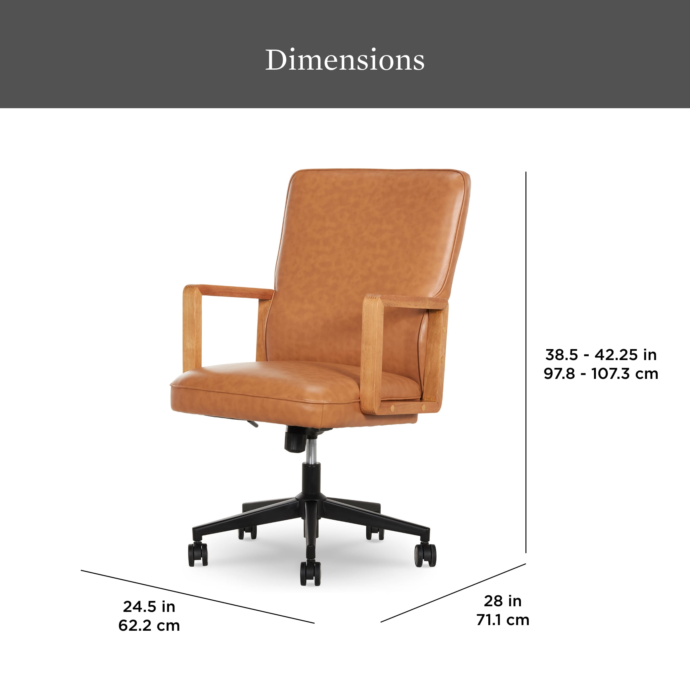 Better Homes & Gardens Ezra Office Chair, Chestnut