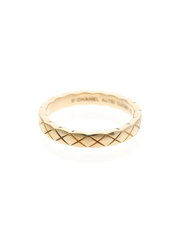 Pre-Owned Chanel Coco Crush Ring Mini Model Pink Gold (18K) Fashion No Stone Band Ring Pink Gold