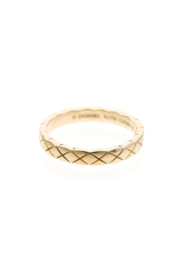 Pre-Owned Chanel Coco Crush Ring Mini Model Pink Gold (18K) Fashion No Stone Band Ring Pink Gold