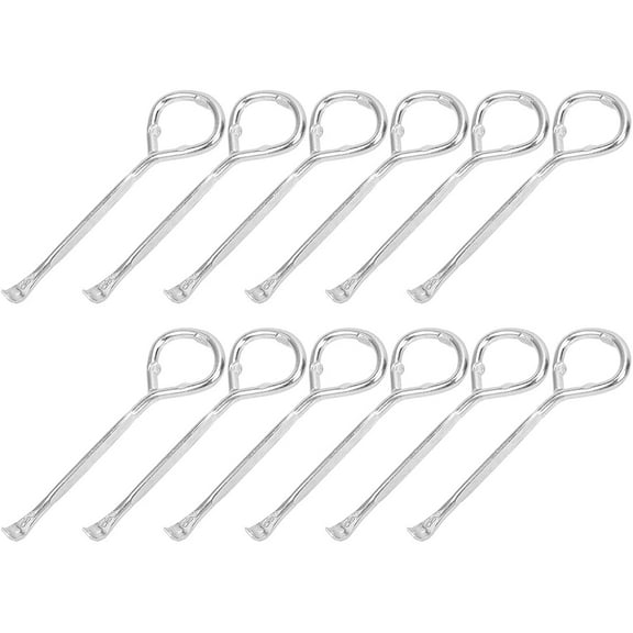 12pcs M10 Steel Can Opener Multi Functional Paint Bucket Opener Manual Tin Opening Tool Elbow Port Design Silver